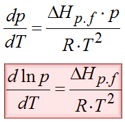 2. równanie Clausiusa-Clapeyrona dla gazu